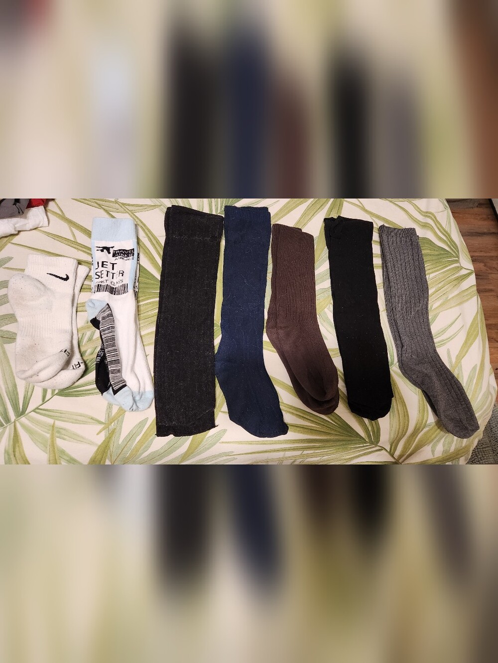 7 Pair Socks - Black, Navy, Brown, White